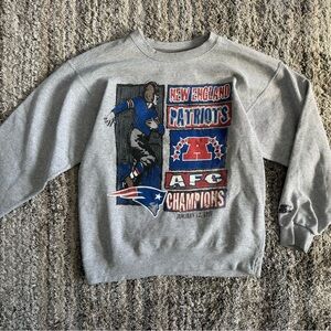 Vintage Starter 1997 New England Patriots Med Champions Grey Crewneck Sweatshirt